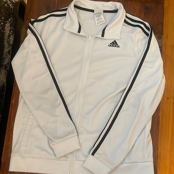 adidas Other - Adidas Classic White Jacket with Black Accents